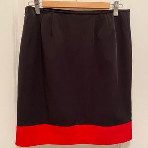 Spanner colour blocked A-line skirt